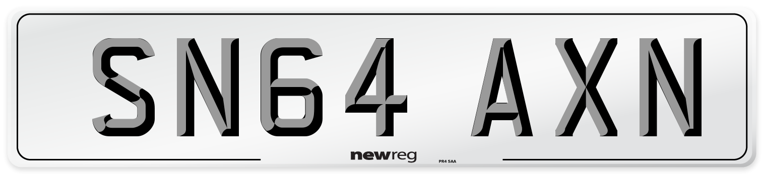 SN64 AXN Number Plate from New Reg